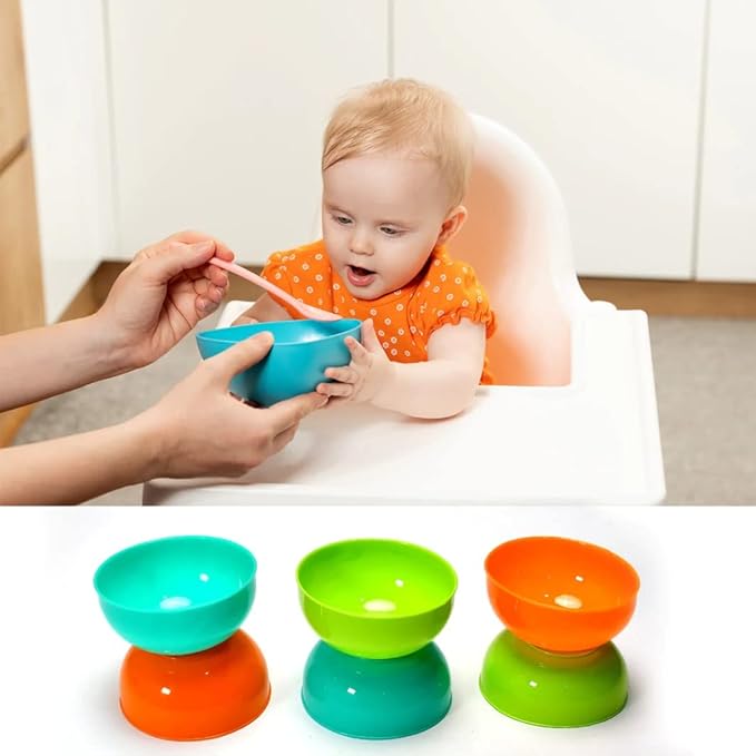 ATEVON 6 Pack Plastic Sauce Dishes, Dipping Sauce Bowls, Plastic Dipping Containers, Rainbow Colors