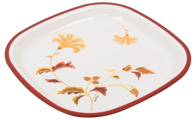 Nayasa Plastic Dinner Plate, 6-Piece, Service for 6, Brown (SSB029) - by AAROHI13