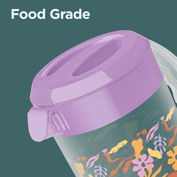 Milton H2O 3000 Water Jug Plastic with Lid for Ice Tea, Water, Juices, Milk Storage Container for Fridge, Water jugs for Dining Table, 2.76 litres, BPA Free, Purple